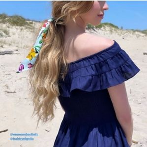 Hill house akilah nap dress navy linen small